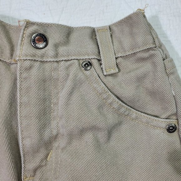 Vintage Tan Elastic Waist Jeans kids 6 SLIM - Picture 2 of 7